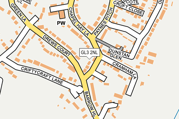 GL3 2NL map - OS OpenMap – Local (Ordnance Survey)