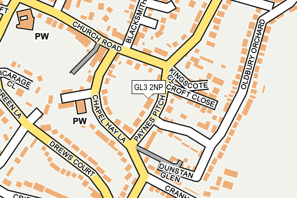 GL3 2NP map - OS OpenMap – Local (Ordnance Survey)