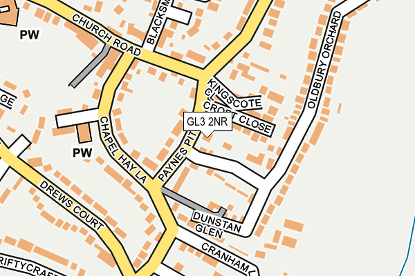 GL3 2NR map - OS OpenMap – Local (Ordnance Survey)