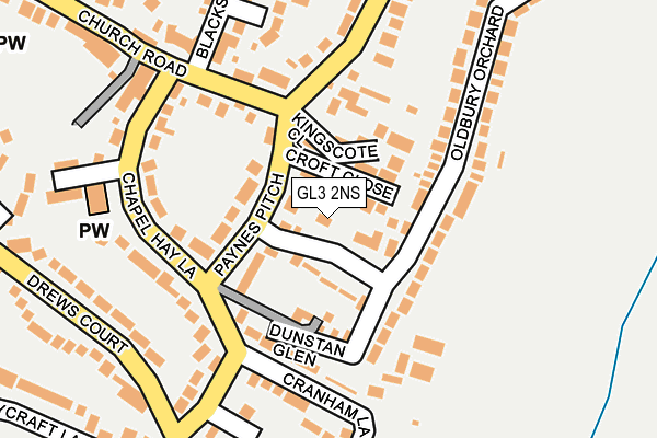 GL3 2NS map - OS OpenMap – Local (Ordnance Survey)
