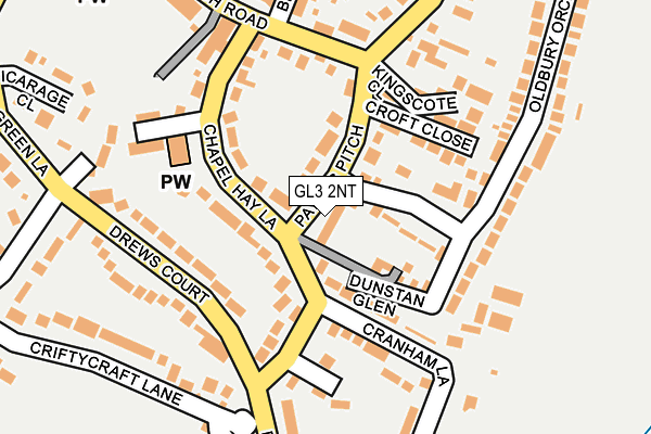 GL3 2NT map - OS OpenMap – Local (Ordnance Survey)