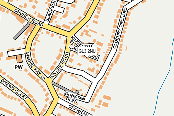 GL3 2NU map - OS OpenMap – Local (Ordnance Survey)