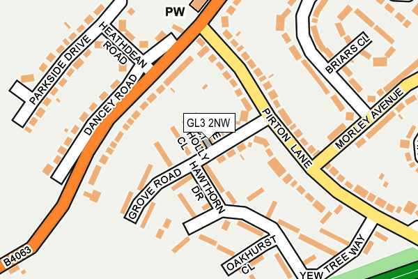 GL3 2NW map - OS OpenMap – Local (Ordnance Survey)