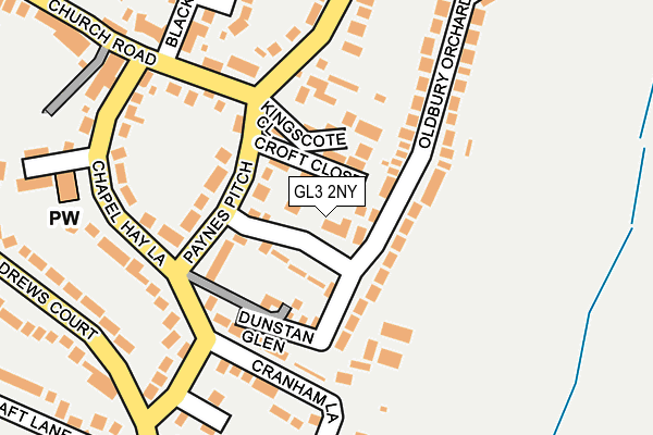 GL3 2NY map - OS OpenMap – Local (Ordnance Survey)