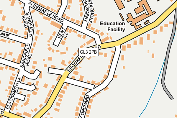 GL3 2PB map - OS OpenMap – Local (Ordnance Survey)