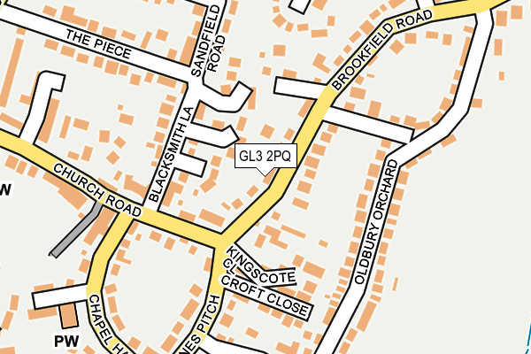 GL3 2PQ map - OS OpenMap – Local (Ordnance Survey)