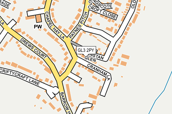 GL3 2PY map - OS OpenMap – Local (Ordnance Survey)