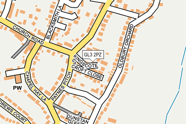 GL3 2PZ map - OS OpenMap – Local (Ordnance Survey)