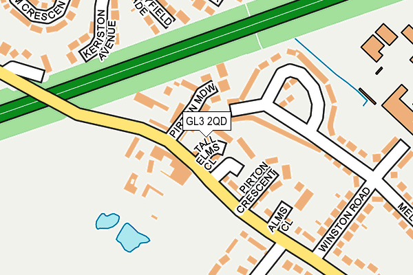 GL3 2QD map - OS OpenMap – Local (Ordnance Survey)