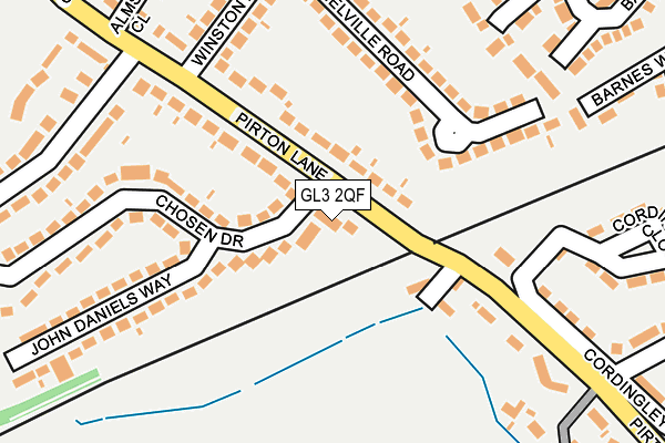 GL3 2QF map - OS OpenMap – Local (Ordnance Survey)
