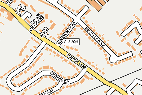 GL3 2QH map - OS OpenMap – Local (Ordnance Survey)