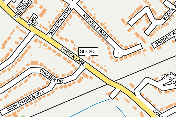 GL3 2QJ map - OS OpenMap – Local (Ordnance Survey)