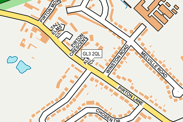 GL3 2QL map - OS OpenMap – Local (Ordnance Survey)