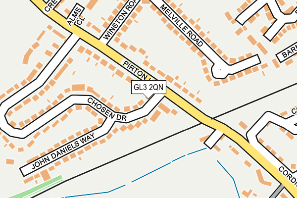 GL3 2QN map - OS OpenMap – Local (Ordnance Survey)