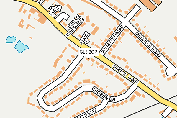 GL3 2QP map - OS OpenMap – Local (Ordnance Survey)