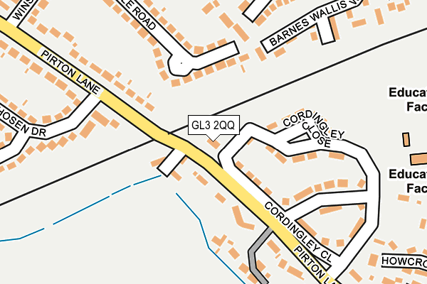 GL3 2QQ map - OS OpenMap – Local (Ordnance Survey)