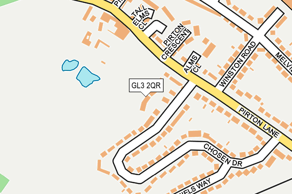 GL3 2QR map - OS OpenMap – Local (Ordnance Survey)