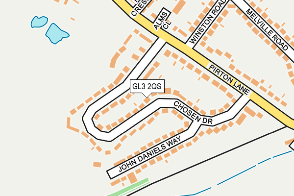 GL3 2QS map - OS OpenMap – Local (Ordnance Survey)