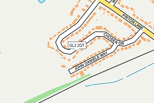 GL3 2QT map - OS OpenMap – Local (Ordnance Survey)