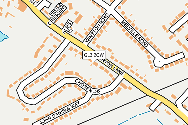 GL3 2QW map - OS OpenMap – Local (Ordnance Survey)