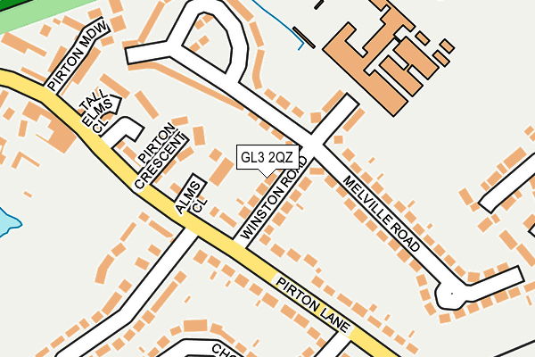 GL3 2QZ map - OS OpenMap – Local (Ordnance Survey)
