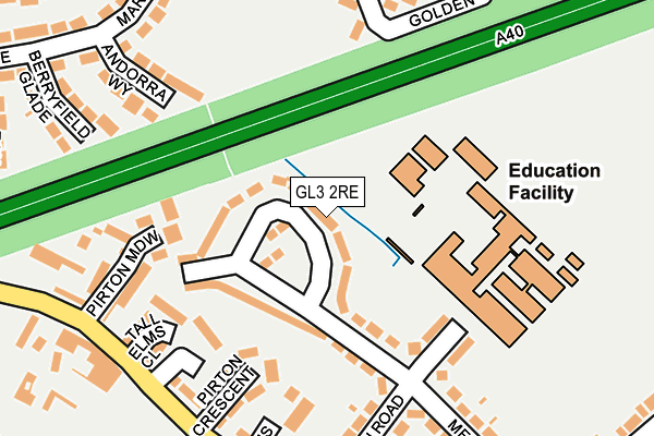 GL3 2RE map - OS OpenMap – Local (Ordnance Survey)