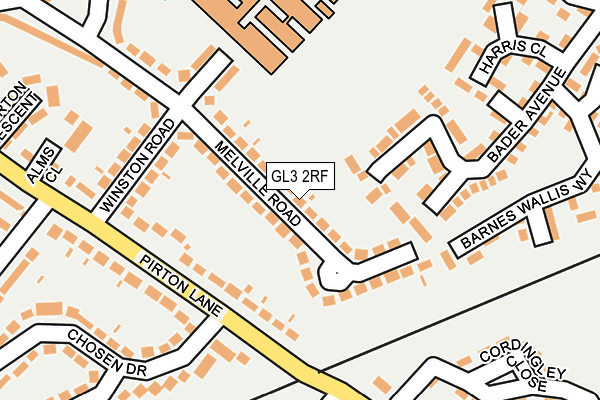 GL3 2RF map - OS OpenMap – Local (Ordnance Survey)