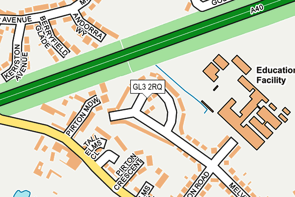 GL3 2RQ map - OS OpenMap – Local (Ordnance Survey)