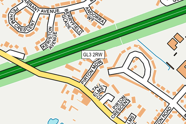 GL3 2RW map - OS OpenMap – Local (Ordnance Survey)