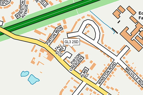 GL3 2SD map - OS OpenMap – Local (Ordnance Survey)