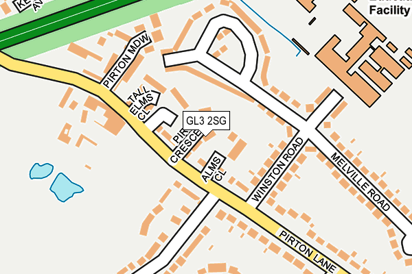 GL3 2SG map - OS OpenMap – Local (Ordnance Survey)