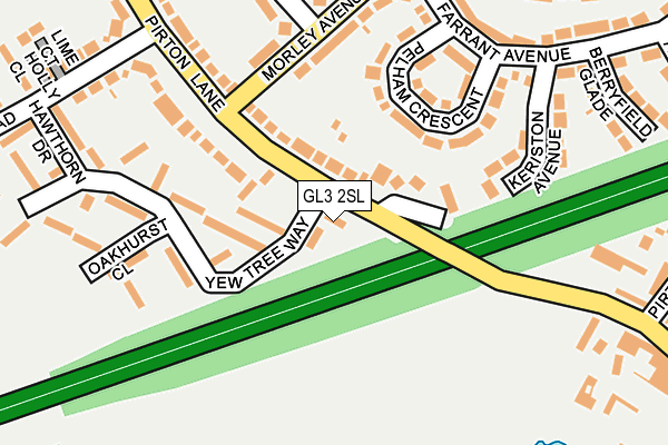 GL3 2SL map - OS OpenMap – Local (Ordnance Survey)