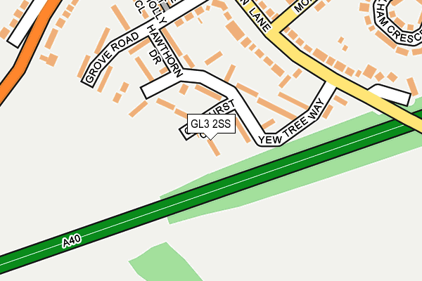 GL3 2SS map - OS OpenMap – Local (Ordnance Survey)