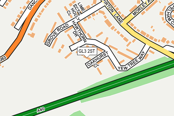 GL3 2ST map - OS OpenMap – Local (Ordnance Survey)