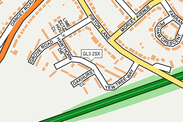 GL3 2SX map - OS OpenMap – Local (Ordnance Survey)