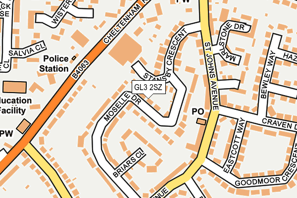 GL3 2SZ map - OS OpenMap – Local (Ordnance Survey)