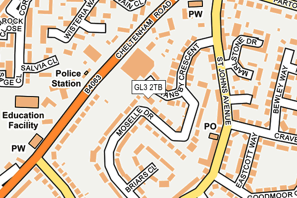 GL3 2TB map - OS OpenMap – Local (Ordnance Survey)