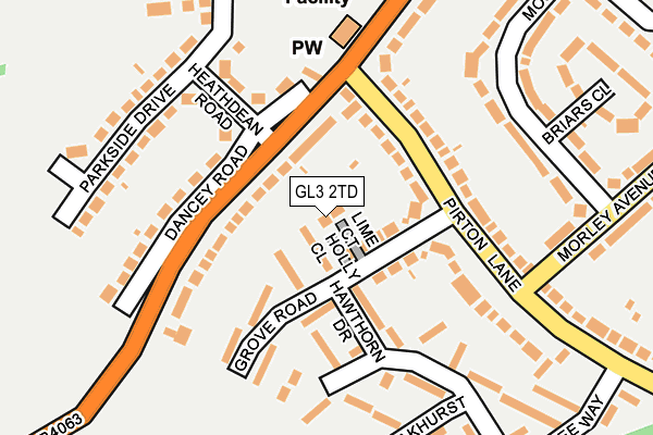 GL3 2TD map - OS OpenMap – Local (Ordnance Survey)