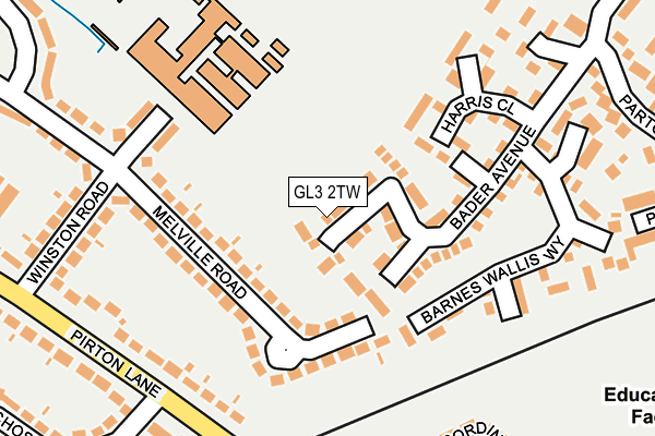 GL3 2TW map - OS OpenMap – Local (Ordnance Survey)