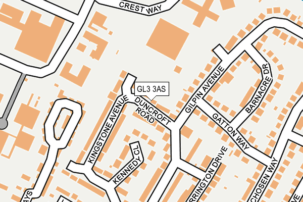 GL3 3AS map - OS OpenMap – Local (Ordnance Survey)