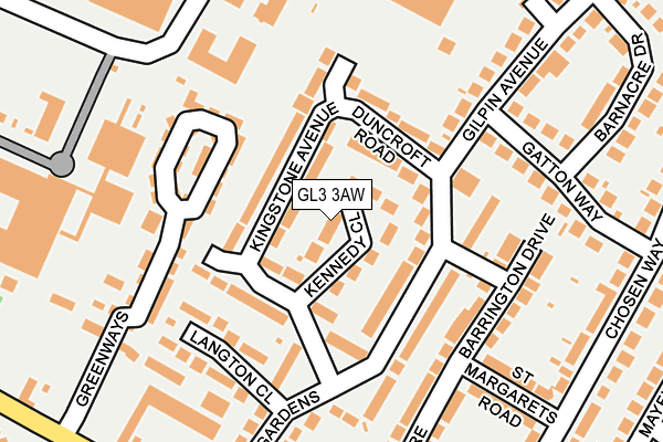 GL3 3AW map - OS OpenMap – Local (Ordnance Survey)
