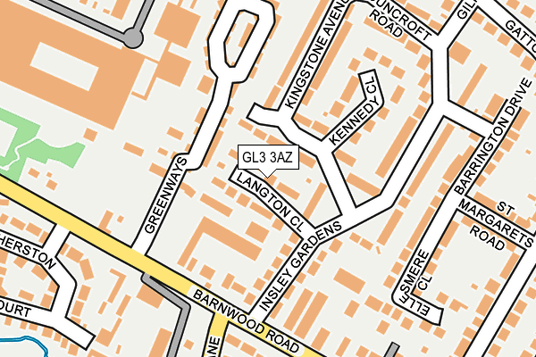 GL3 3AZ map - OS OpenMap – Local (Ordnance Survey)