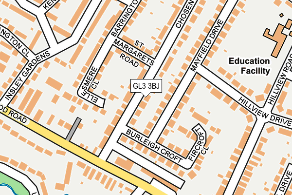 GL3 3BJ map - OS OpenMap – Local (Ordnance Survey)
