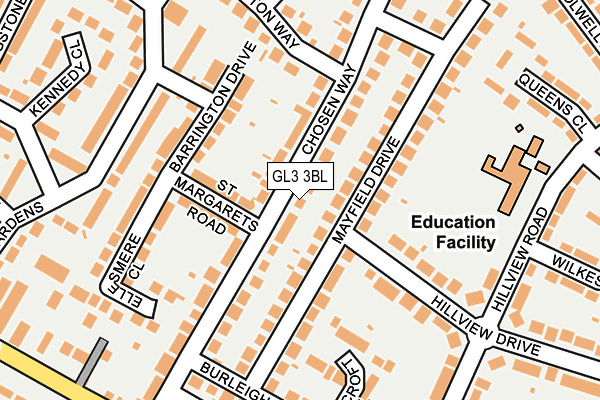 GL3 3BL map - OS OpenMap – Local (Ordnance Survey)