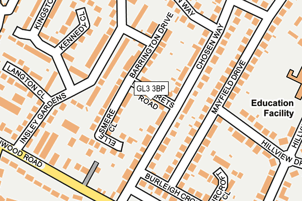 GL3 3BP map - OS OpenMap – Local (Ordnance Survey)