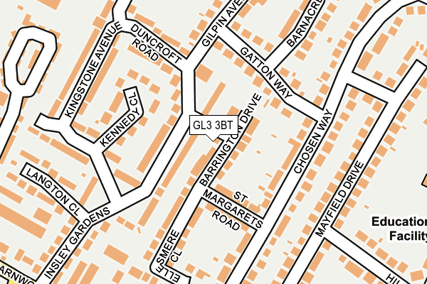GL3 3BT map - OS OpenMap – Local (Ordnance Survey)