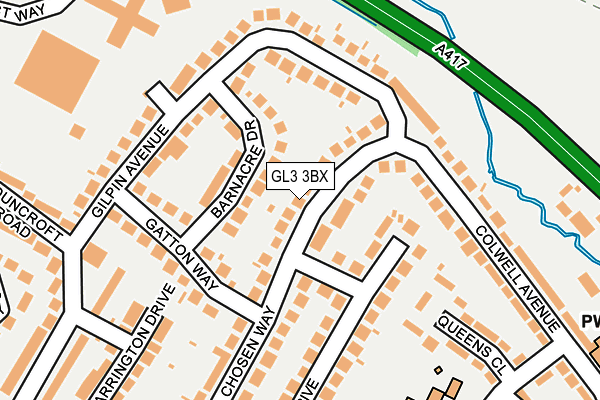 GL3 3BX map - OS OpenMap – Local (Ordnance Survey)