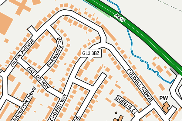 GL3 3BZ map - OS OpenMap – Local (Ordnance Survey)