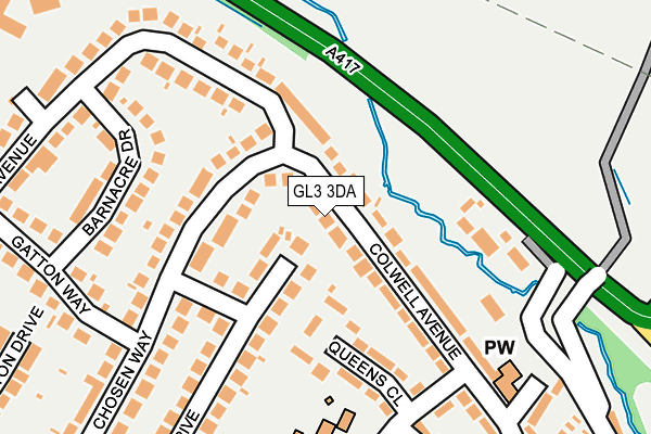 GL3 3DA map - OS OpenMap – Local (Ordnance Survey)