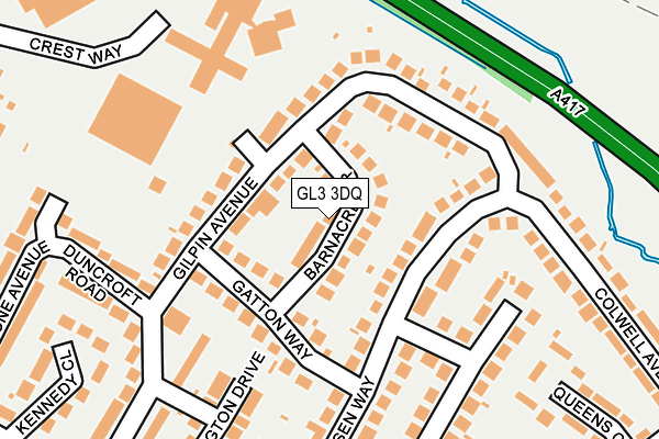 GL3 3DQ map - OS OpenMap – Local (Ordnance Survey)